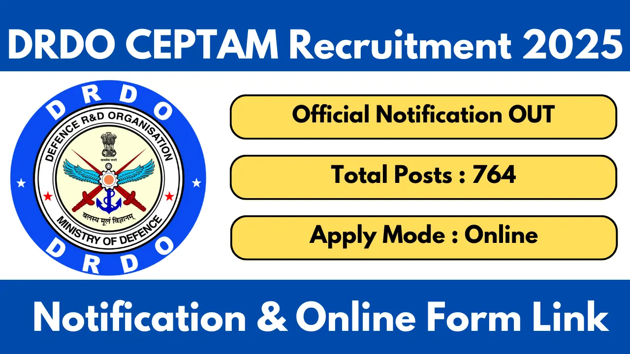 DRDO CEPTAM 11 Recruitment 2025-26