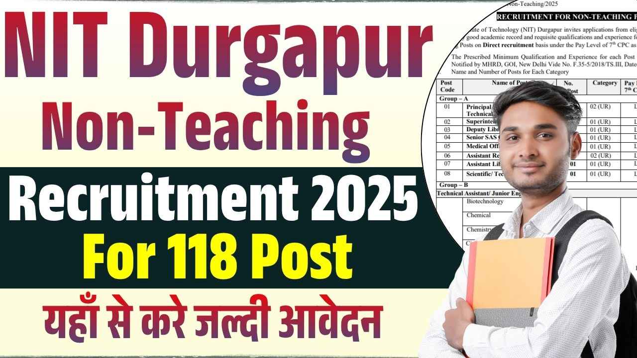 NIT Durgapur Non-Teaching Staff Recruitment 2025