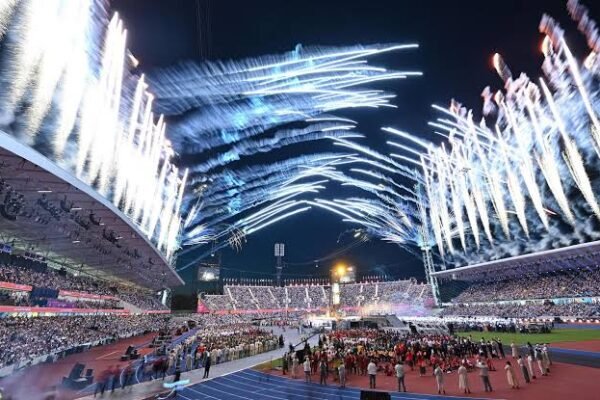 Fireworks over the stadium as the Commonwealth Games 2026 medal tally takes shape in Glasgow